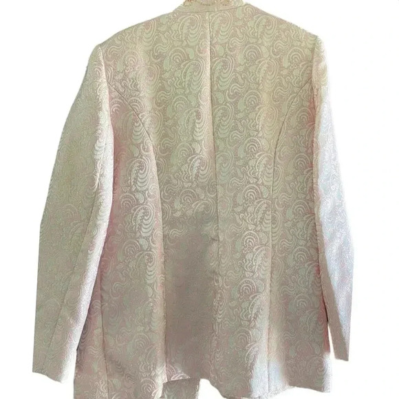 Terramina womens Pink Embroidered Long Sleeve Coat Size 12 - Picture 2 of 5